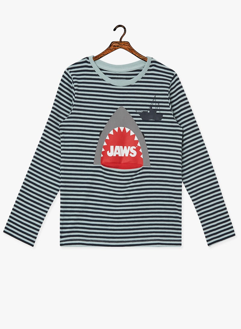 NAME IT Kids Jaws Long Sleeve T-Shirt Blue  - Image 1