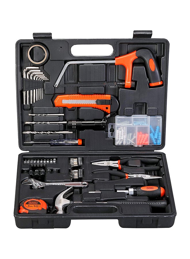 BLACK+DECKER - 108 Pieces Hand Tool Kitfor Home & Office Orange/Black BMT108C Orange/Black 13.8inch - Image 1
