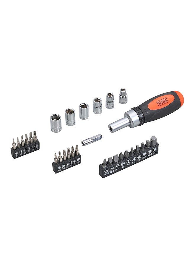 BLACK+DECKER - 108 Pieces Hand Tool Kitfor Home & Office Orange/Black BMT108C Orange/Black 13.8inch - Image 1