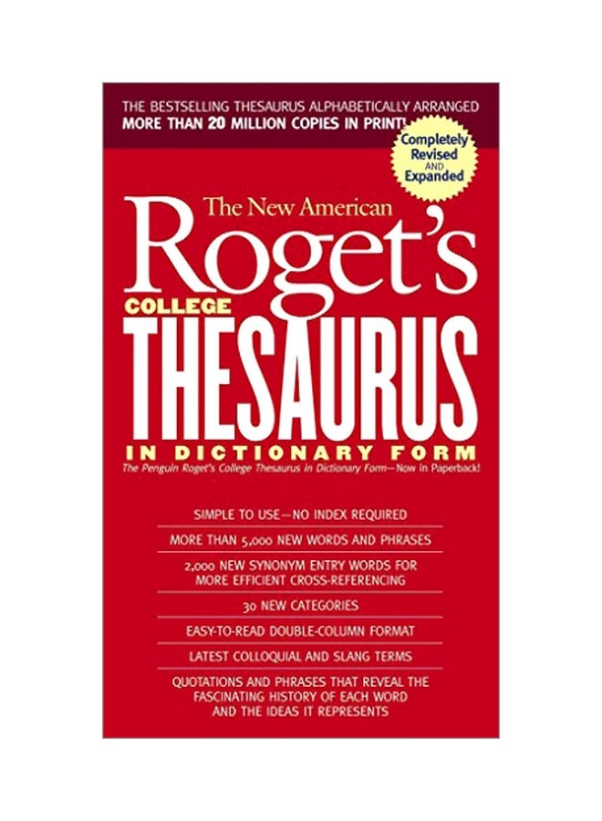 The New American Roget's College Thesaurus In Dictionary Form paperback english - 13 Jan 2003 