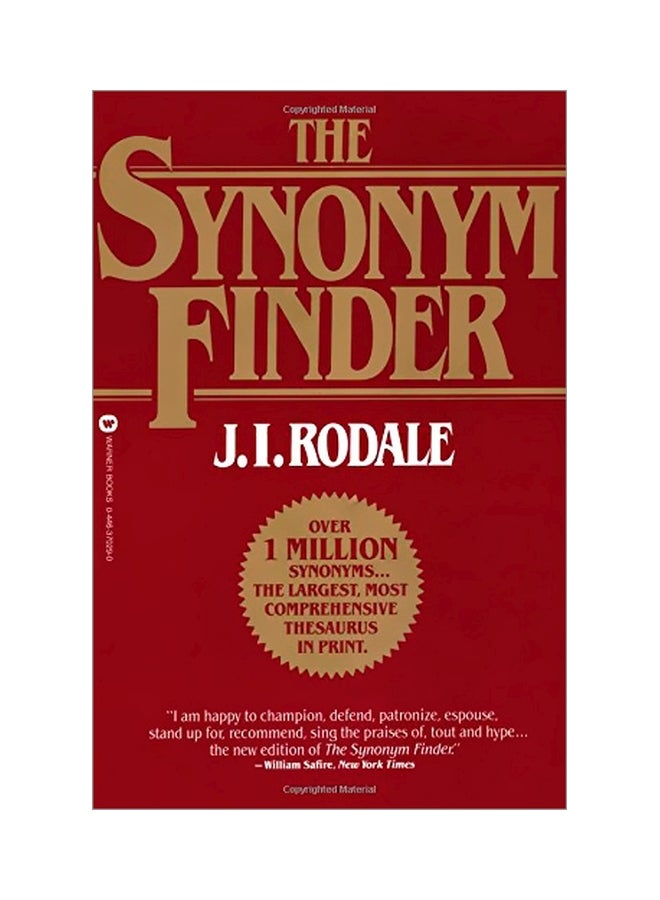 The Synonym Finder Paperback English by J.I. Rodale - 01 Aug 1995 