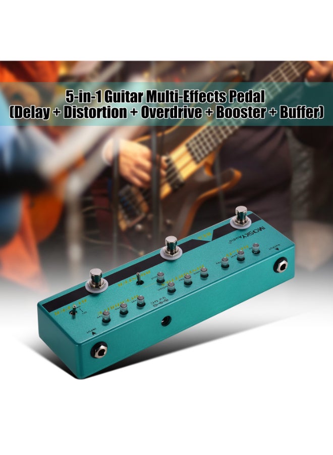 موسكي دواسة 5 في 1 متعددة المؤثرات للجيتار مزودة بمؤثر التأخير - Image 5