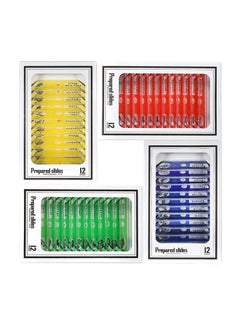 48-Piece Prepared Microscope Slide Set Multicolour
