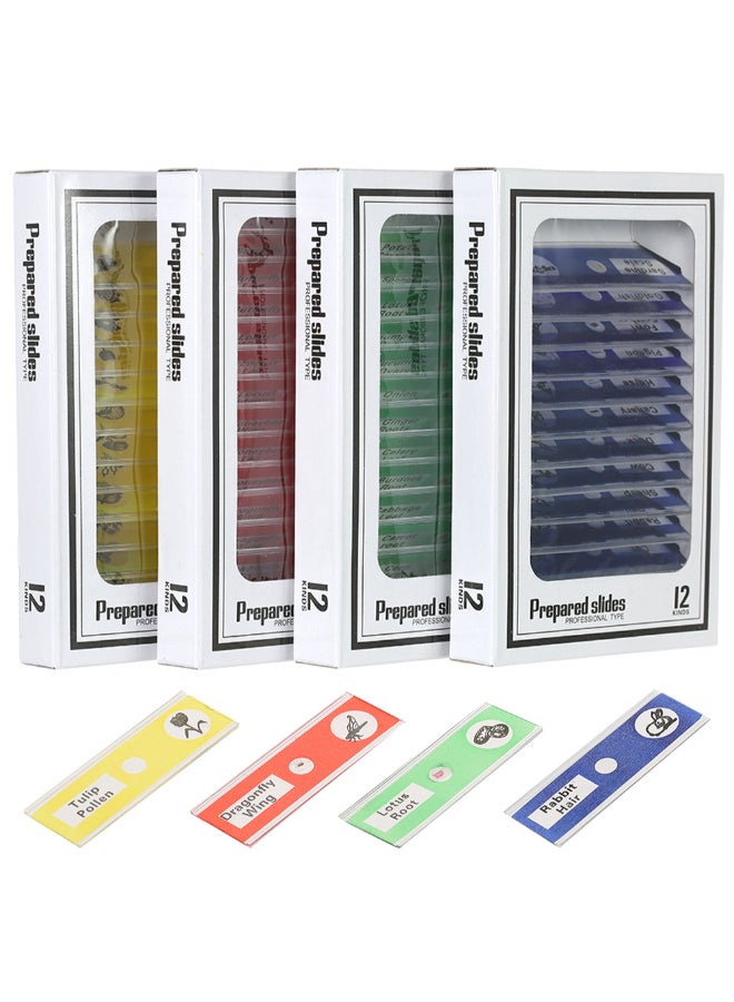Generic - 48-Piece Prepared Microscope Slide Set Multicolour - Image 1