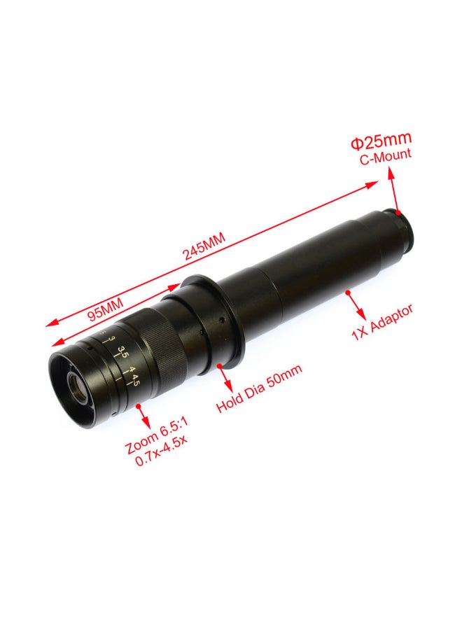 C-Mounting 0.7X to 4.5X Magnification Microscope Camera Black  - Image 2