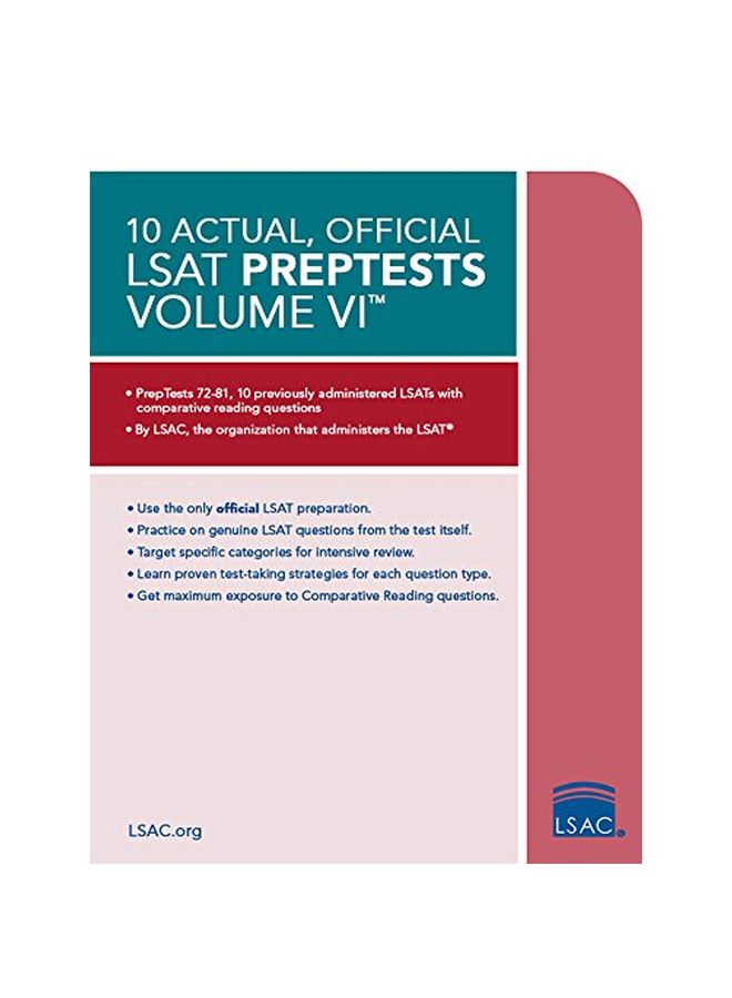 10 Actual Official LSAT Preptests Volume VI Paperback English by Law School Council - 04 Oct 2017 