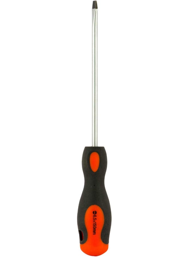 BLACK+DECKER - Flat Head Screwdriver Standard - 6.5 X 150Mm, Orange/Black, Bdht62299 Black/Orange 6.5x150mm - Image 1
