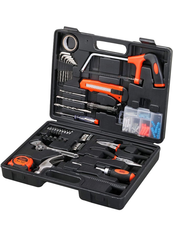 BLACK+DECKER - 108 Pieces Hand Tool Kitfor Home & Office Orange/Black BMT108C Orange/Black 13.8inch - Image 1