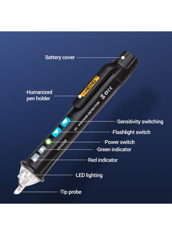 ANENG Dual Voltage Tester Pen Black 16 x 3 x 3cm - Image 3