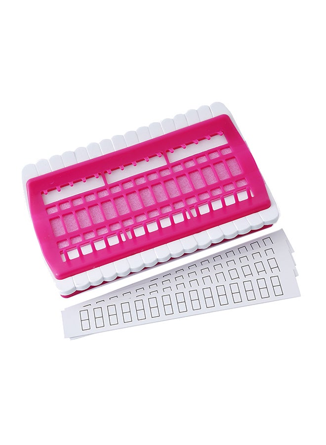 Cross Stitch Sewing Thread Holder Rose Red 17.5 x 10 x 2.5cm - Image 1