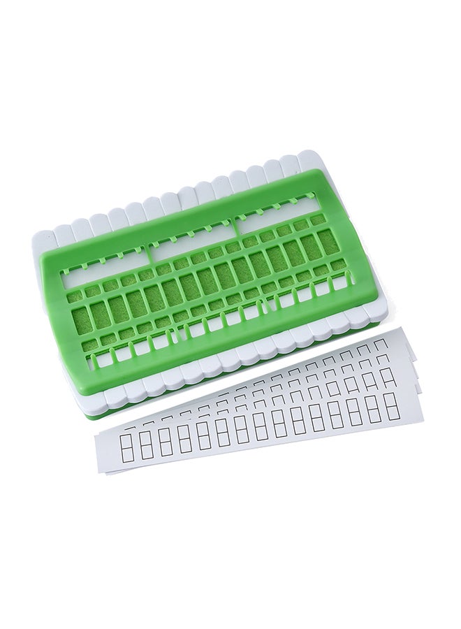 Cross Stitch Sewing Thread Holder Green 17.5 x 10 x 2.5cm - Image 1