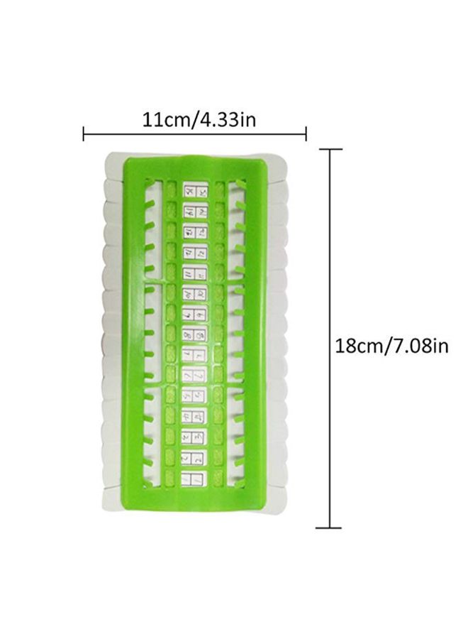 Cross Stitch Sewing Thread Holder Green 17.5 x 10 x 2.5cm - Image 2