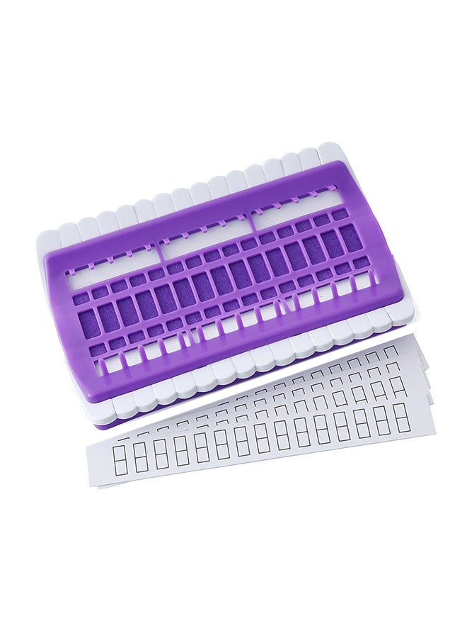 Cross Stitch Sewing Thread Holder Purple 17.5 x 10 x 2.5cm - Image 1