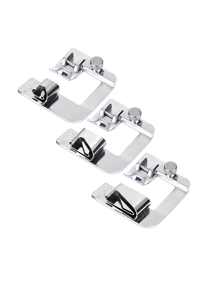 3-Piece Sewing Machine Presser Foot Silver 5 x 4 x 0.4inch - Image 1