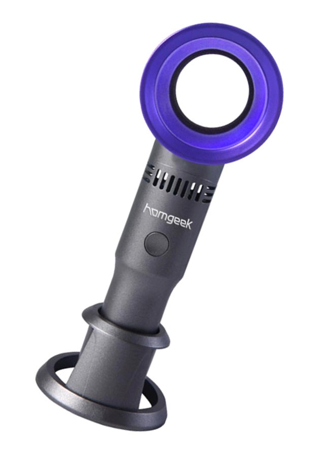 homgeek Bladeless Handheld Mini Fan JD0068PU-WSQ Purple/Black  - Image 2