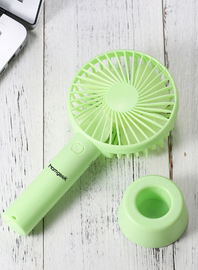 homgeek Mini Handheld Cooling Fan With Base JD0086GR-WSQ Green  - Image 3