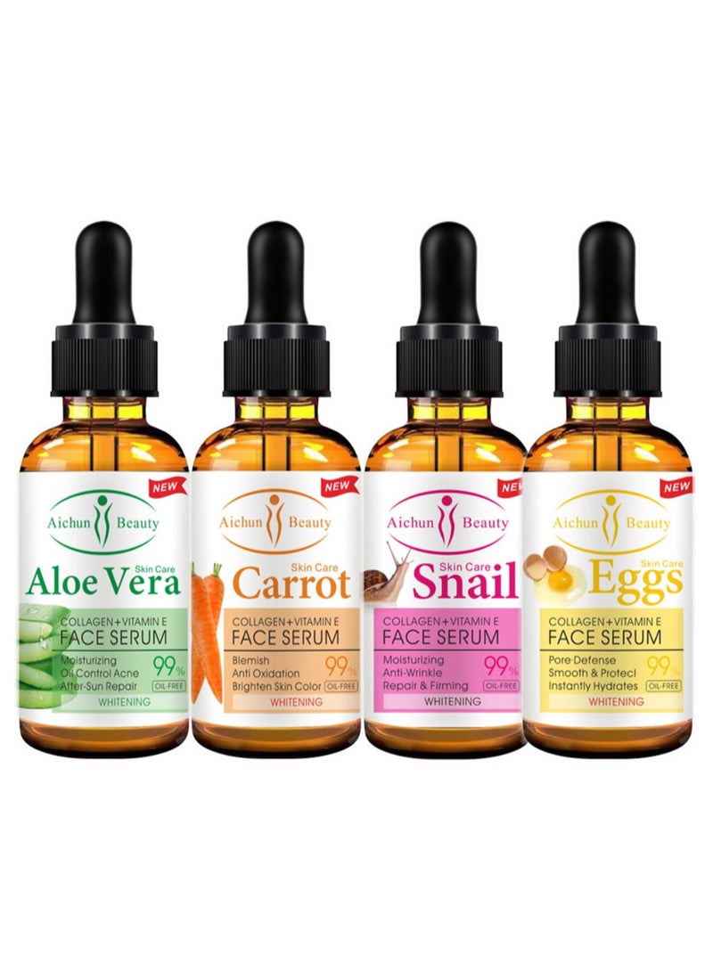 Aichun beauty - 4-Piece Anti Aging Face Serum Set 4 x 30ml - Image 1