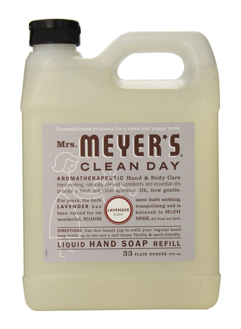 Mrs. Meyer's Clean Day Aroma Therapeutic Lavender Liquid Hand Soap Refill 975ml 
