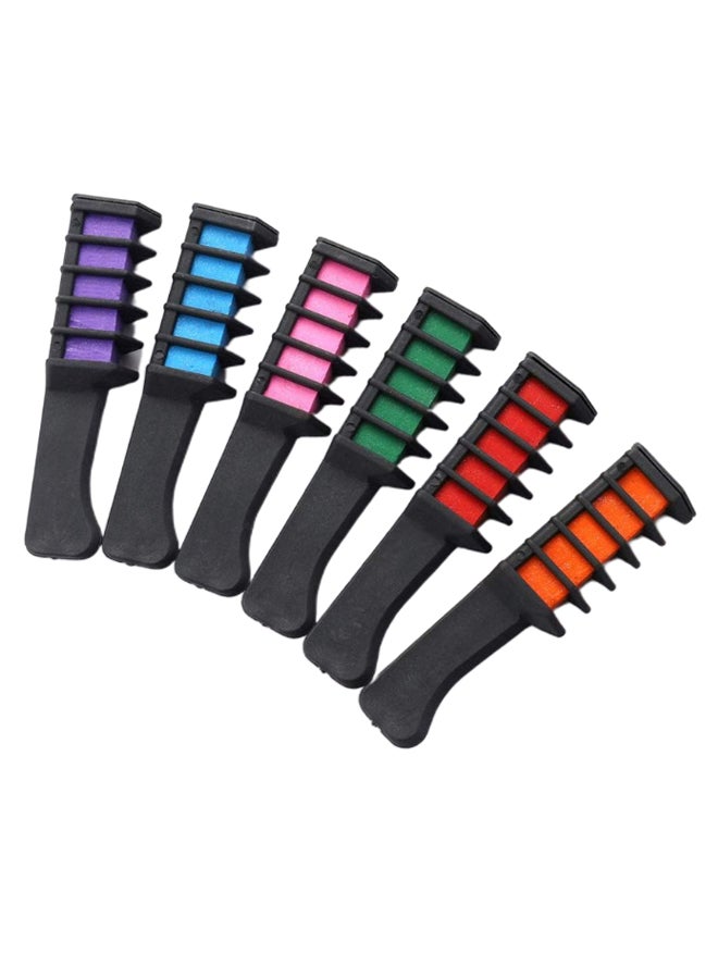 Generic 6-Piece Temporary Hair Colour Comb Set Multicolour 