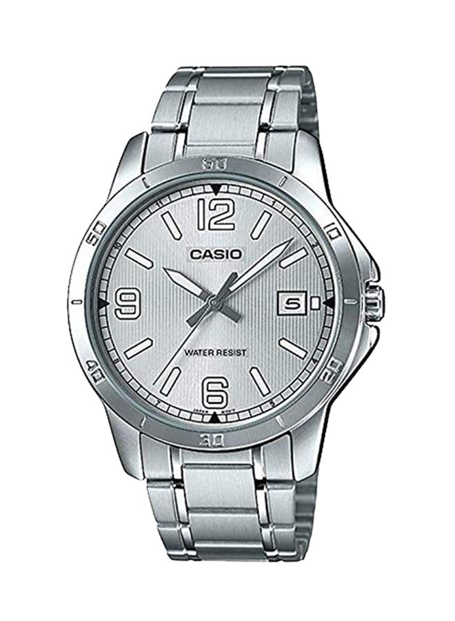 CASIO Men's Dress Water Resistant Analog Watch MTP- V004D - 7B - 42 mm - Silver - Image 1