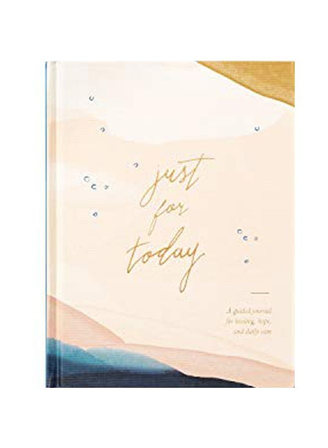 Just For Today Printed Journal Beige/Blue/Brown