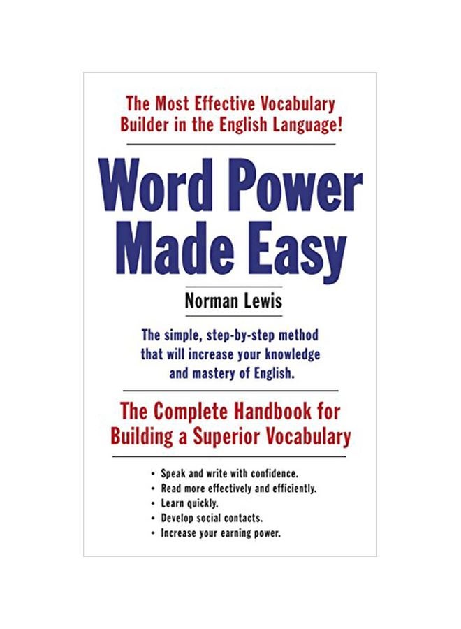 Word Power Made Easy: The Complete Handbook For Building A Superior Vocabulary Paperback English by Norman Lewis - 42003 