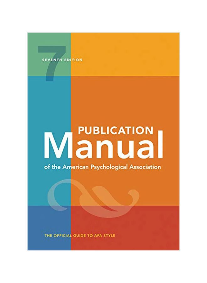 Publication Manual Of The American Psychological Association Paperback English by E07 - 30 October 2019 