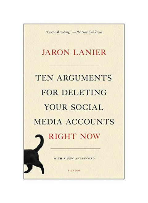 Ten Arguments For Deleting Your Social Media Accounts Right Now Paperback English by Jaron Lanier - 27 August 2019
