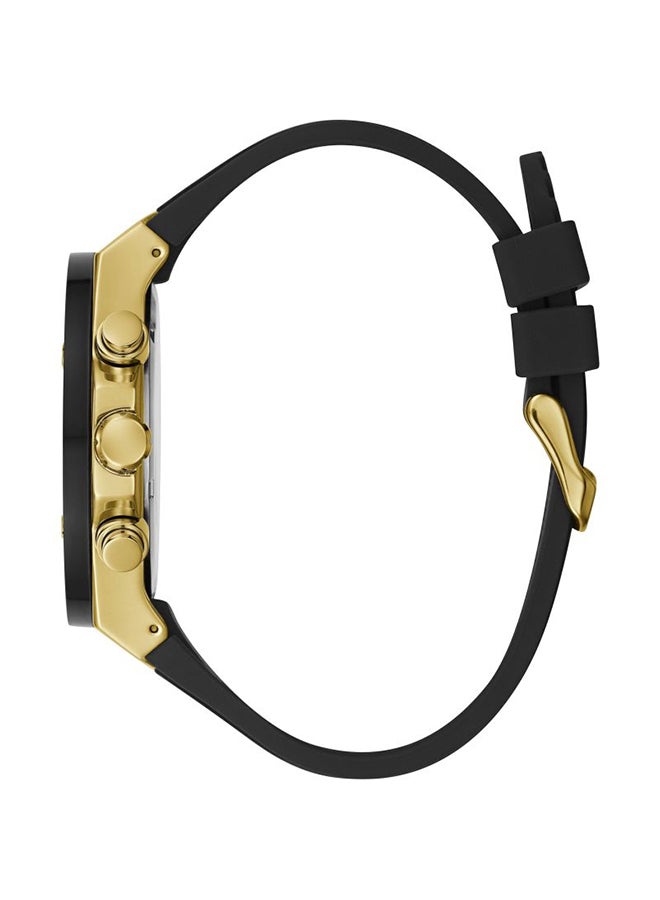 GUESS Men's Silicone Chronograph Wrist Watch GW0057G1 - 46 mm - Black - Image 3