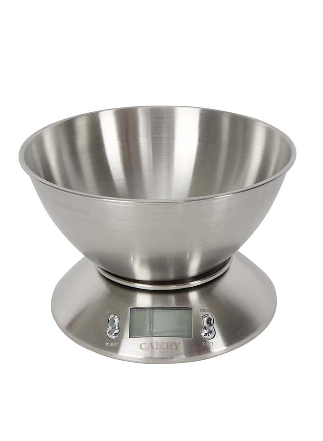 CAMRY Digital Food Scale With Bowl Silver 8.4inch - Image 1