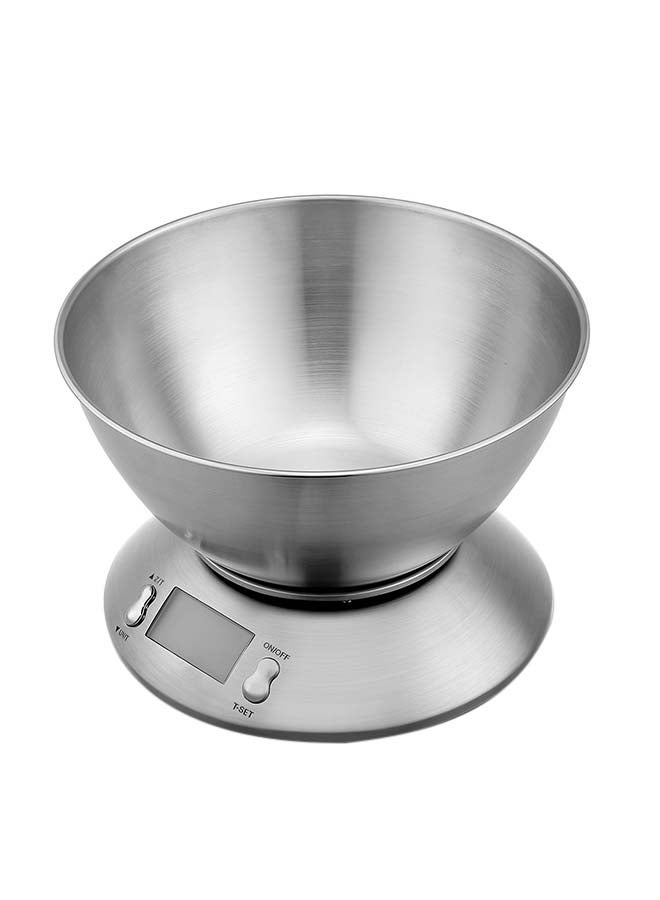 CAMRY Digital Food Scale With Bowl Silver 8.46 x 8.46 x 5.7inch - Image 1
