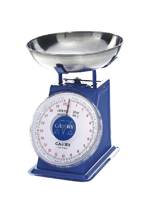 CAMRY Dial Spring Scale 20kg Blue - Image 1