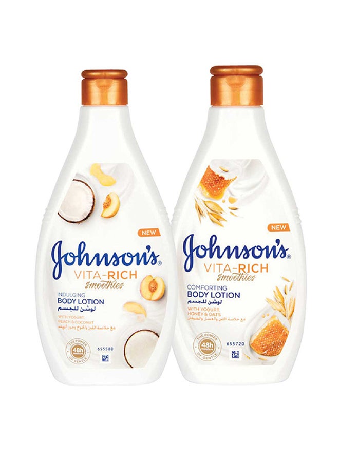 جونسون مجموعة لوشن الجسم بالخوخ والزبادي من قطعتين 400ملليلتر