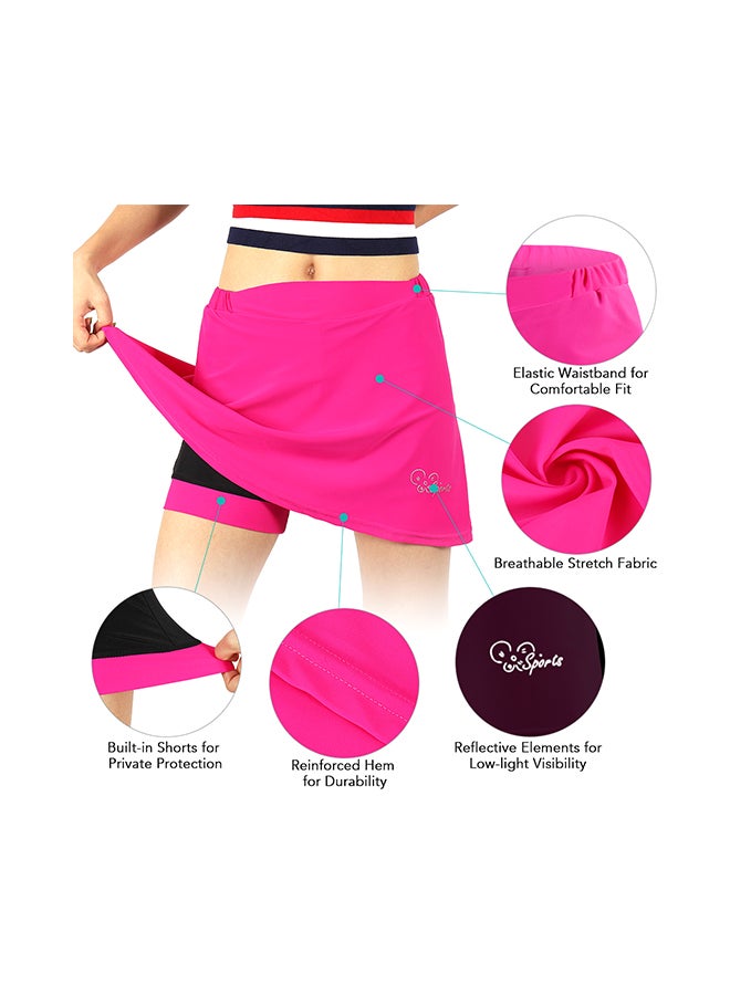 ARSUXEO 2-in-1 Cycling Skort With Gel Padded Liner - Image 3