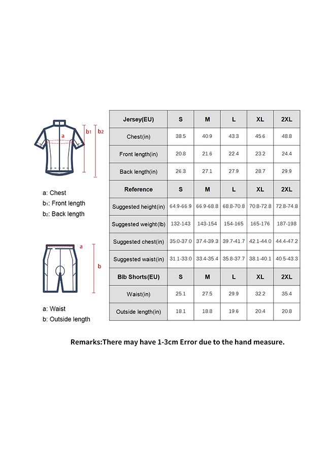Short Sleeve Cycling Padded Jersey Suit Set