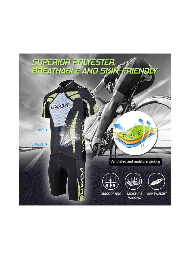 Short Sleeve Cycling Padded Jersey Suit Set