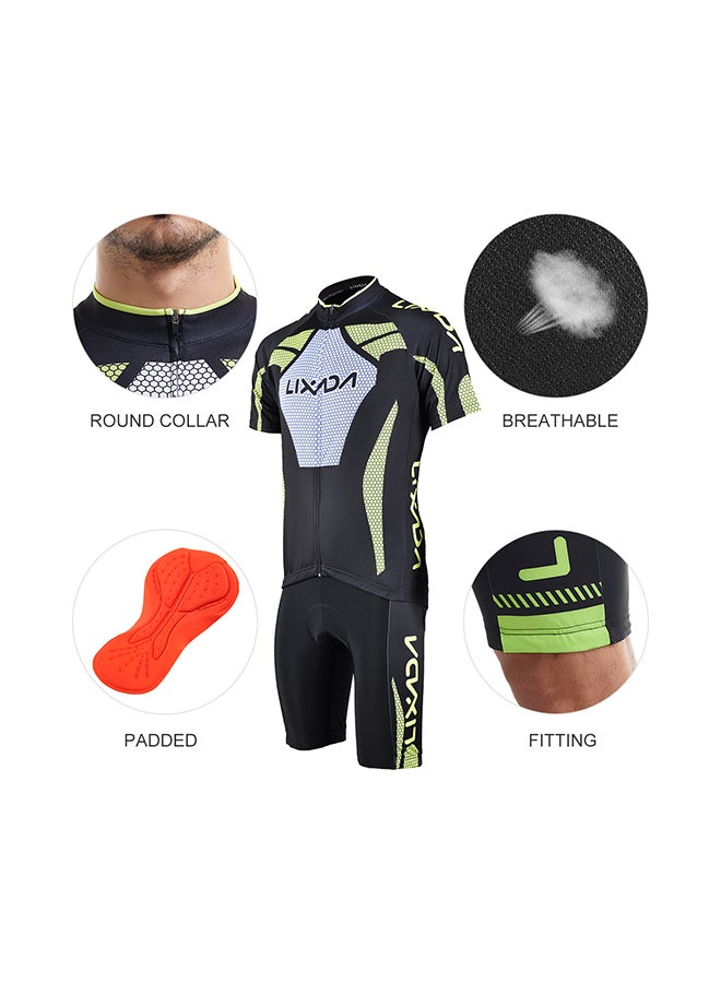 Short Sleeve Cycling Padded Jersey Suit Set