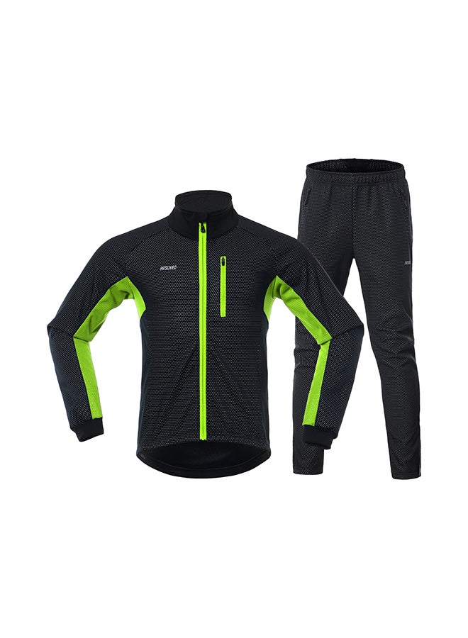 ARSUXEO Long Sleeve Windproof Bicycle Jersey With Pants - Image 1