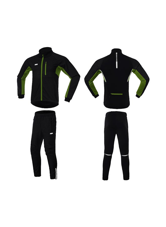 Long Sleeve Windproof Bicycle Jersey With Pants