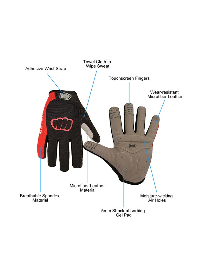 Generic Full Finger Anti Slip Gel Pad Motorcycle MTB Road Bike Winter Cycling Gloves  - Image 3