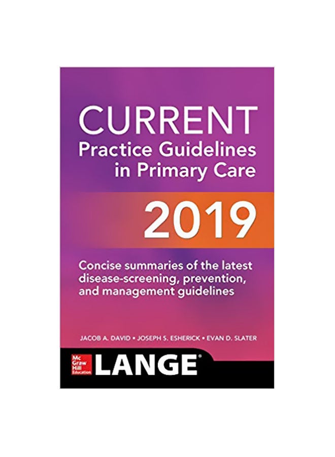 Current Practice Guidelines In Primary Care 2019 paperback english