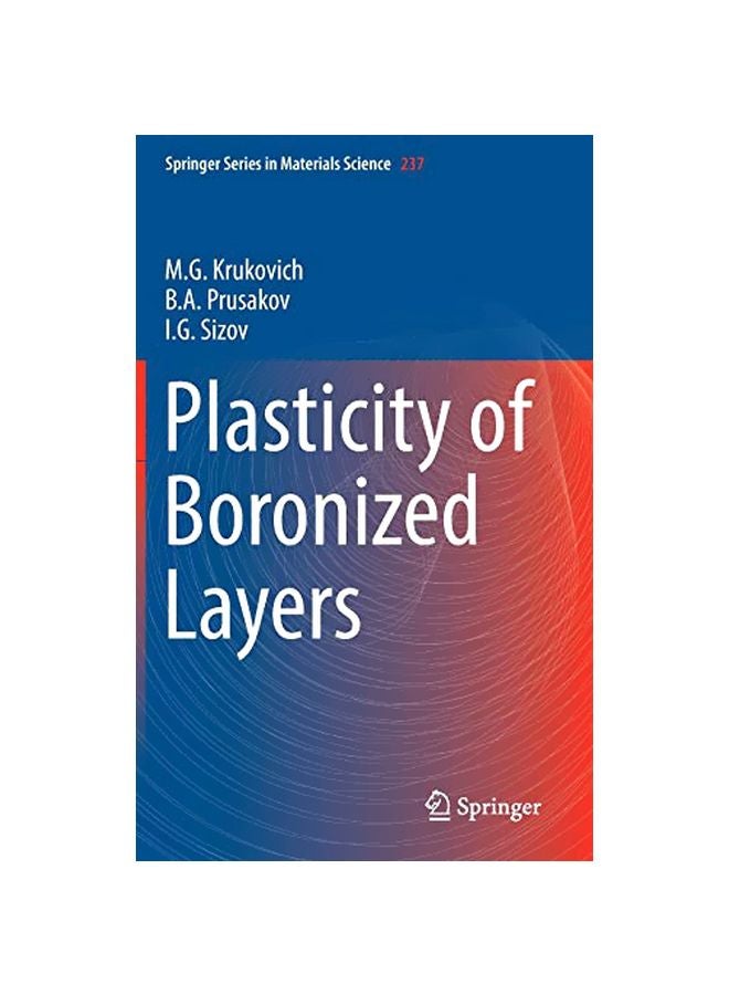 Plasticity Of Boronized Layers hardcover english - 42615.0 