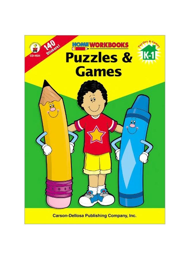 Puzzles And Games: Grades K-1 Paperback English by Carson-Dellosa Publishing - 37273 
