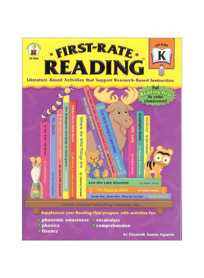 First-Rate Reading: Literature-Based Activities That Support Research-Based Instruction: Grade K Paperback English by Elizabeth Aguerre Suarez - 37988.0