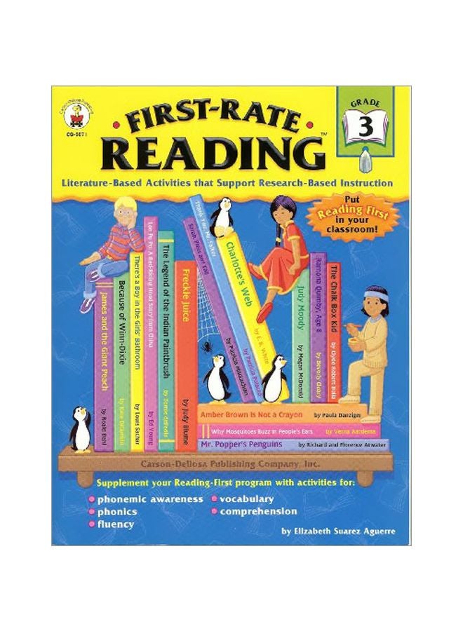 First-Rate Reading: Literature-Based Activities That Support Research-Based Instruction: Grade 3 Paperback English by Elizabeth Aguerre Suarez - 37988.0 