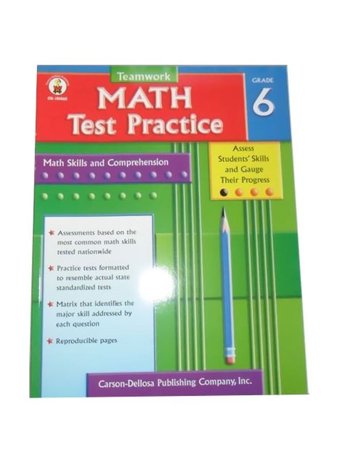 Teamwork Math Test Practice: Math Skills And Comprehension: Grade 6 Paperback English by Jerry Aten - 2005.0