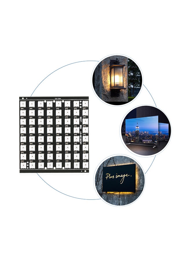 لوحة تطوير ذكية بإضاءة LED متعددة الألوان RGB أسود 9x0.50x8سم - Image 2