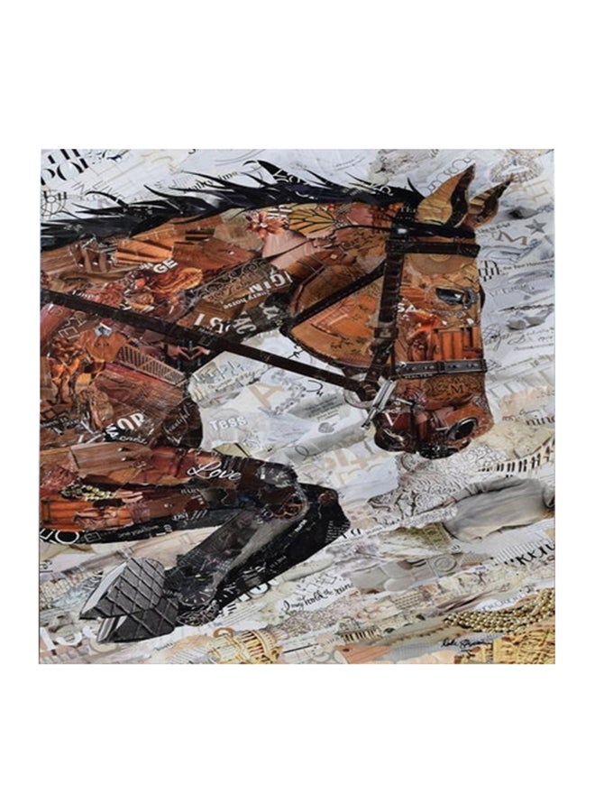لوحة فنية من خشب MDF على شكل حصان متعدد الألوان 30x30Ø³Ù†ØªÙŠÙ…ØªØ±