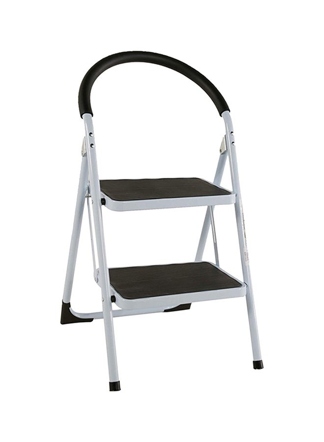 homeworks Two-Step Steel Ladder Black/Silver 65 x 45cm