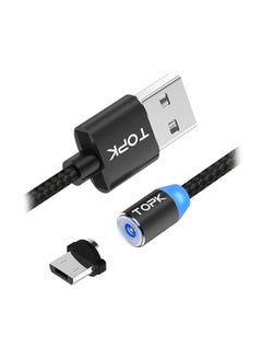 TOPK 3-In-1 Data Sync Charging Cable Black 
